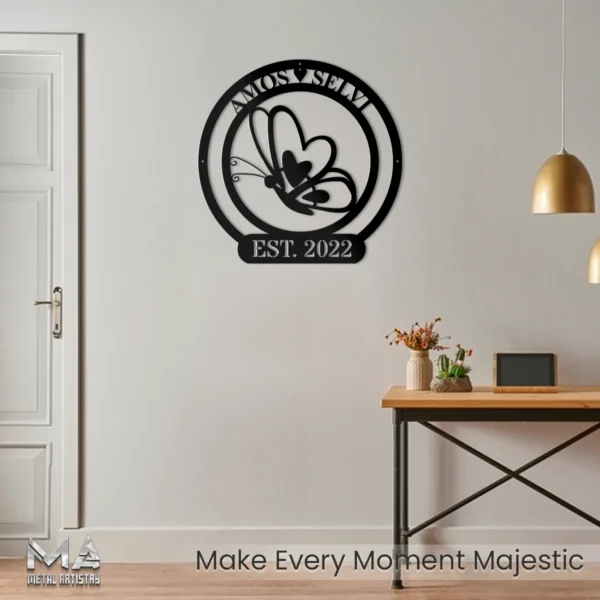 Butterfly Bliss Personalized Metal Sign