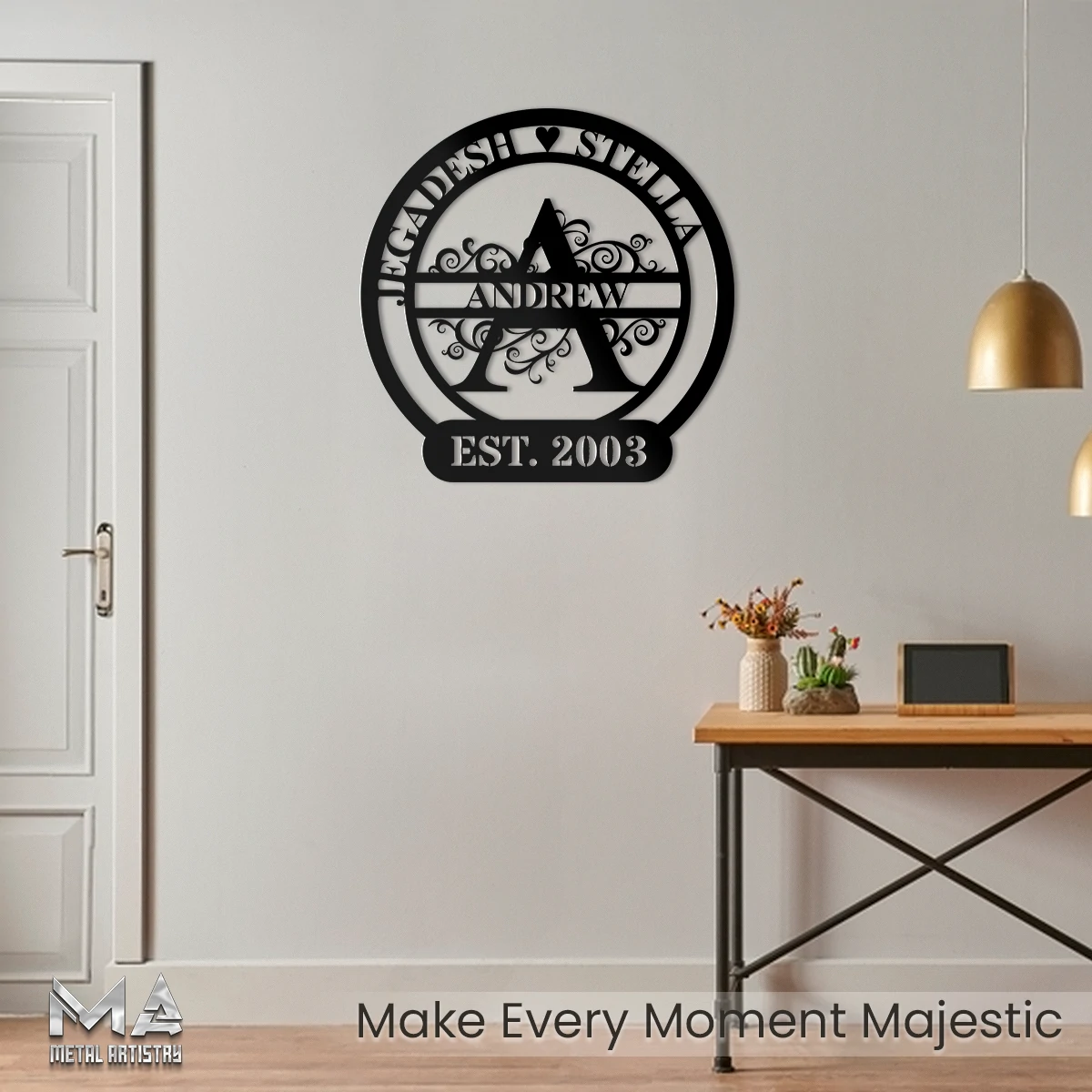 Floral Family Unity Personalized Metal Sign - Image 5