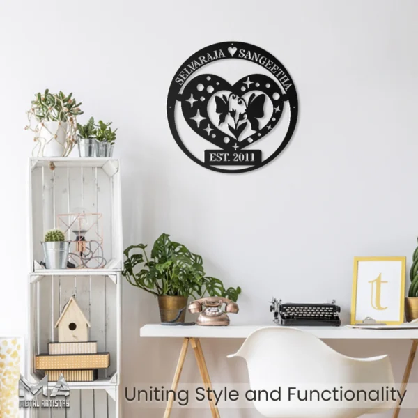 Butterfly Heartbeat Personalized Metal Sign