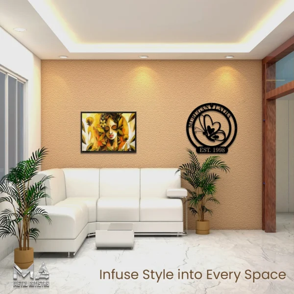 Butterfly Bliss Personalized Metal Sign