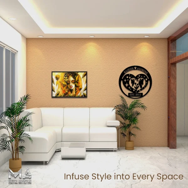 Butterfly Heartbeat Personalized Metal Sign