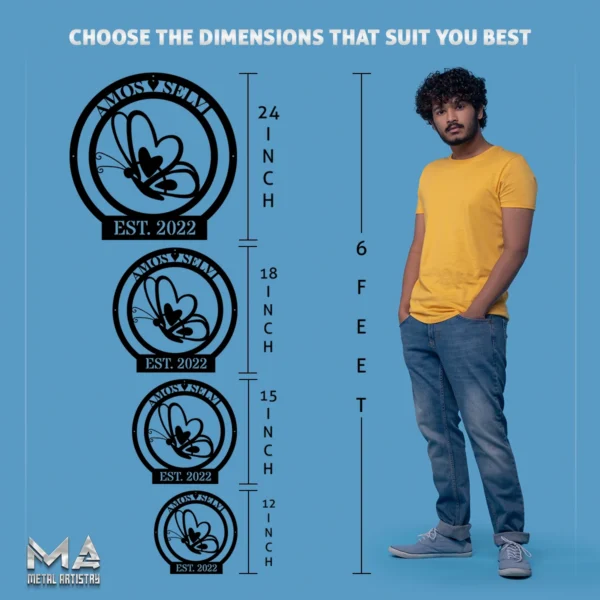 Butterfly Bliss Personalized Metal Sign