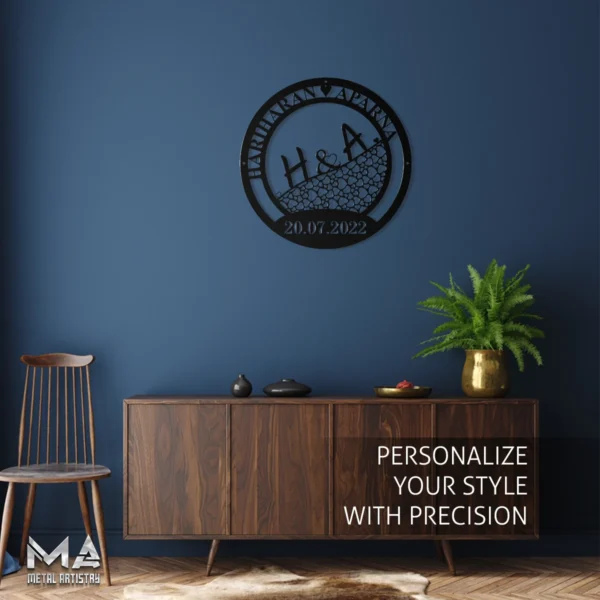 Hearts of Love Personalized Metal Sign