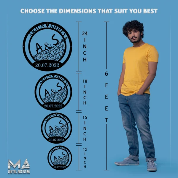 Hearts of Love Personalized Metal Sign