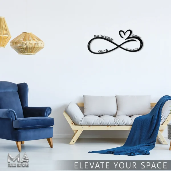 Infinity Love Forever Personalized Metal Sign