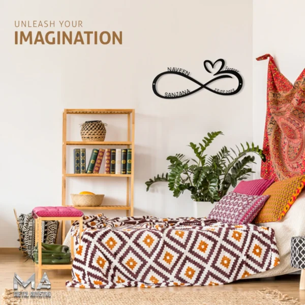 Infinity Love Forever Personalized Metal Sign