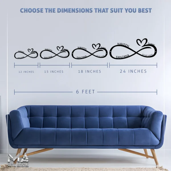 Infinity Love Forever Personalized Metal Sign