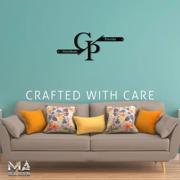 Stylish Duo Minimalistic Personalized Metal Sign