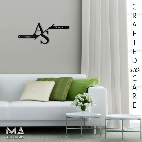 Stylish Duo Minimalistic Personalized Metal Sign