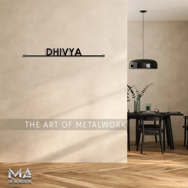 Elegant Minimalist Personalized Metal Sign