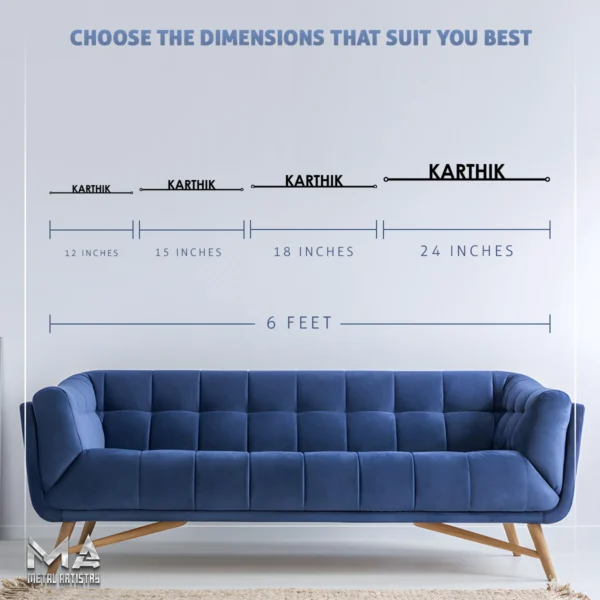 Elegant Minimalist Personalized Metal Sign