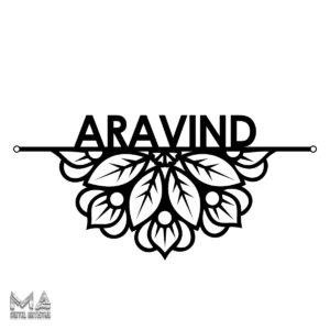 Floral Grace Minimalist Metal Sign