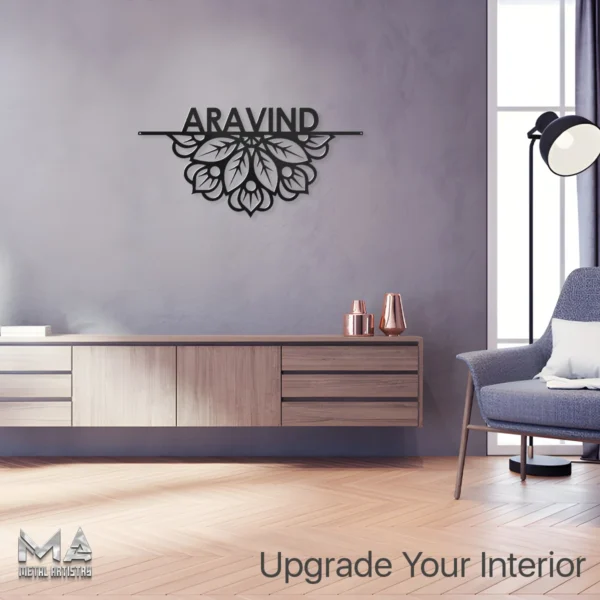 Floral Grace Minimalist Metal Sign