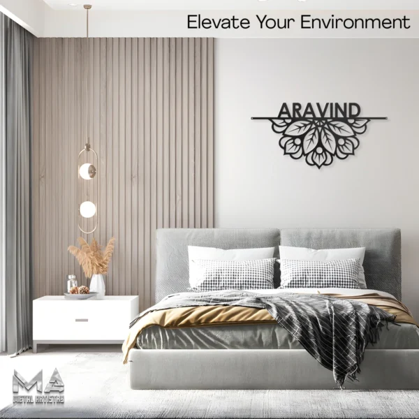 Floral Grace Minimalist Metal Sign