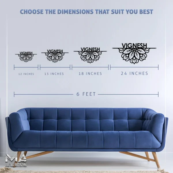 Floral Grace Minimalist Metal Sign