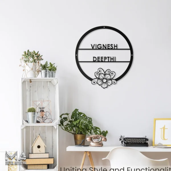 Minimalist Blossom Personalized Metal Sign