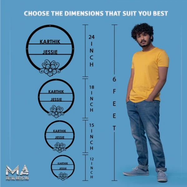 Minimalist Blossom Personalized Metal Sign