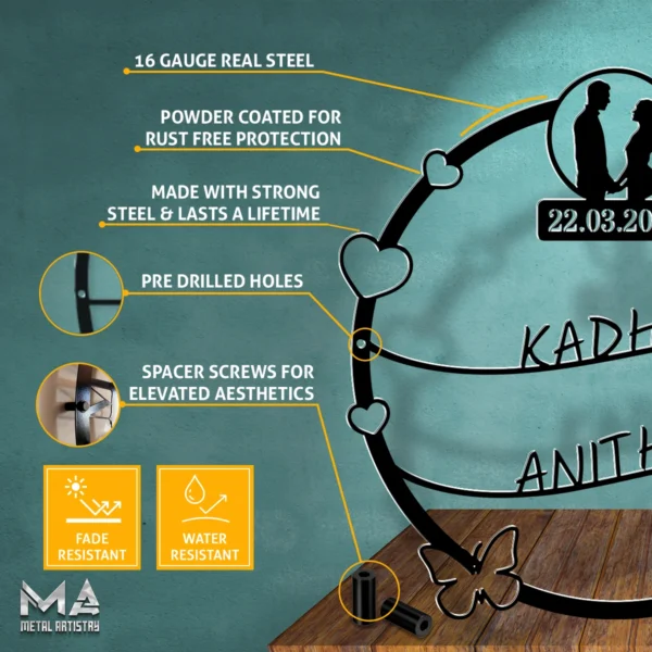 Timeless Love Story Personalized Metal Sign