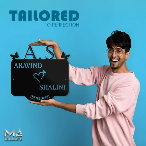 Initial Love Story Personalized Metal Sign