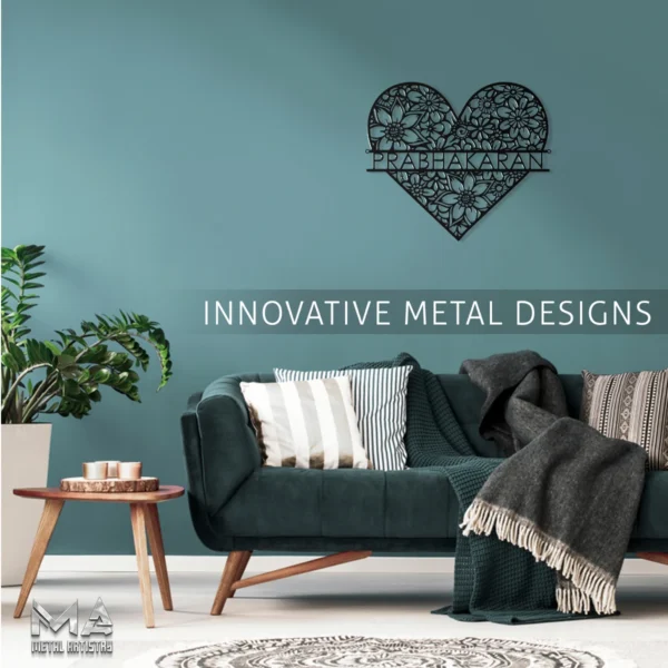 Floral Heartfelt Personalized Metal Sign