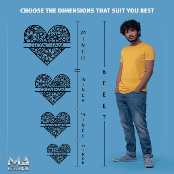 Floral Heartfelt Personalized Metal Sign