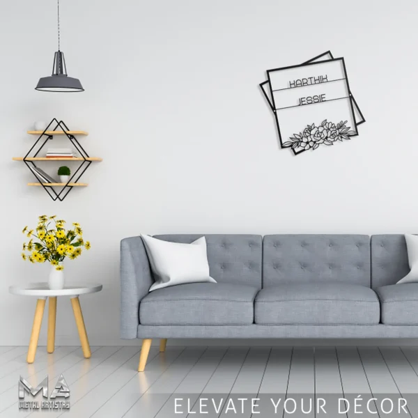 Elegant Frame Personalized Metal Sign