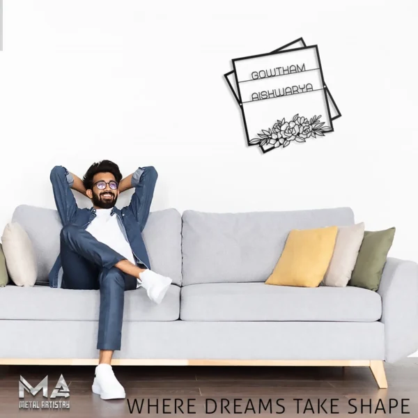 Elegant Frame Personalized Metal Sign