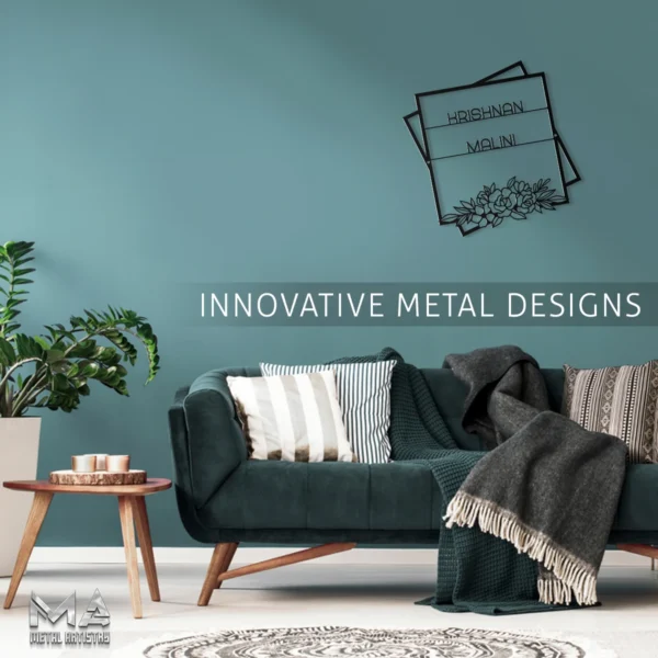 Elegant Frame Personalized Metal Sign