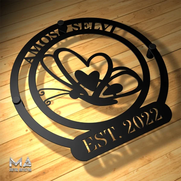 Butterfly Bliss Personalized Metal Sign