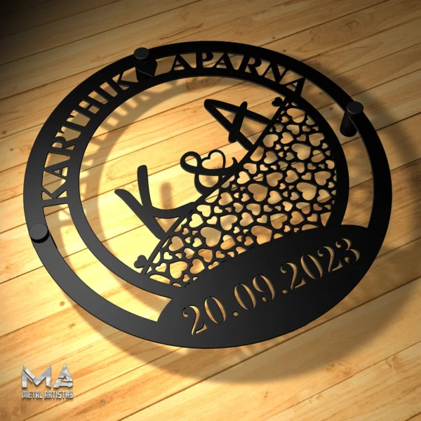 Hearts of Love Personalized Metal Sign