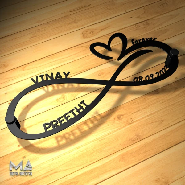 Infinity Love Forever Personalized Metal Sign