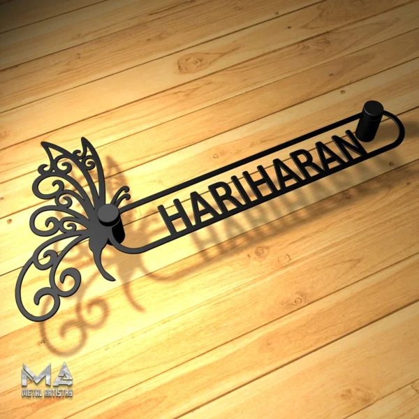 Butterfly Elegance Minimalist Metal Sign