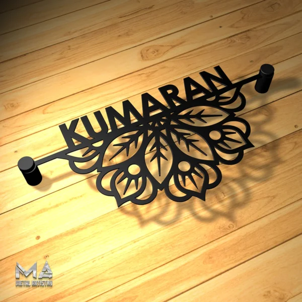 Floral Grace Minimalist Metal Sign