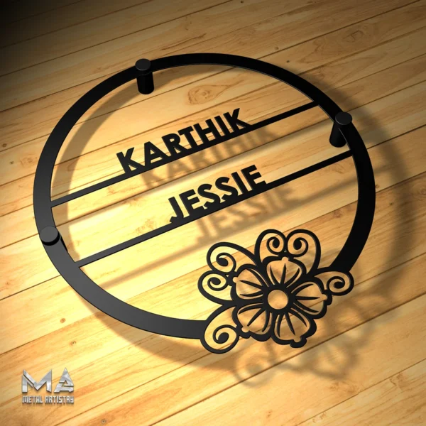Minimalist Blossom Personalized Metal Sign