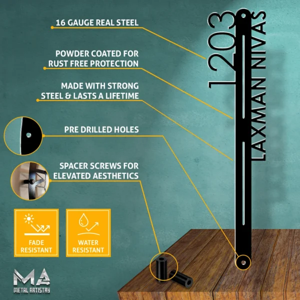 Classic Address Plaque Personalized Metal Sign