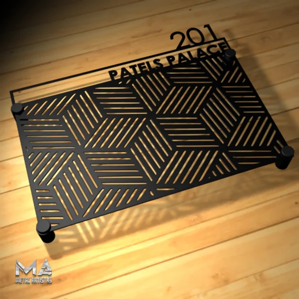 Modern House Number Plate Personalized Metal Sign