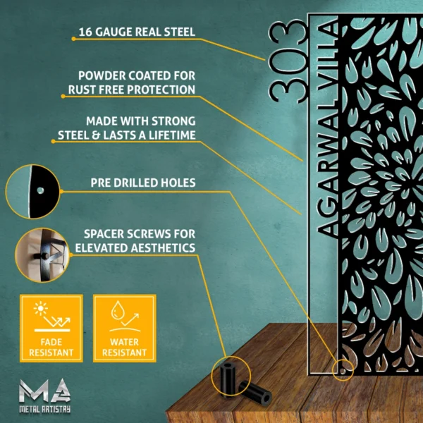 Rustic Home Address Personalized Metal Sign