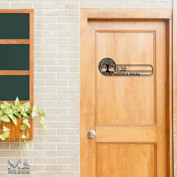 Minimalist Address Marker Personalized Metal Sign