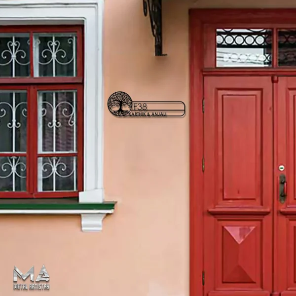 Minimalist Address Marker Personalized Metal Sign