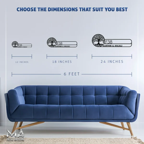 Minimalist Address Marker Personalized Metal Sign