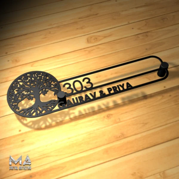 Minimalist Address Marker Personalized Metal Sign