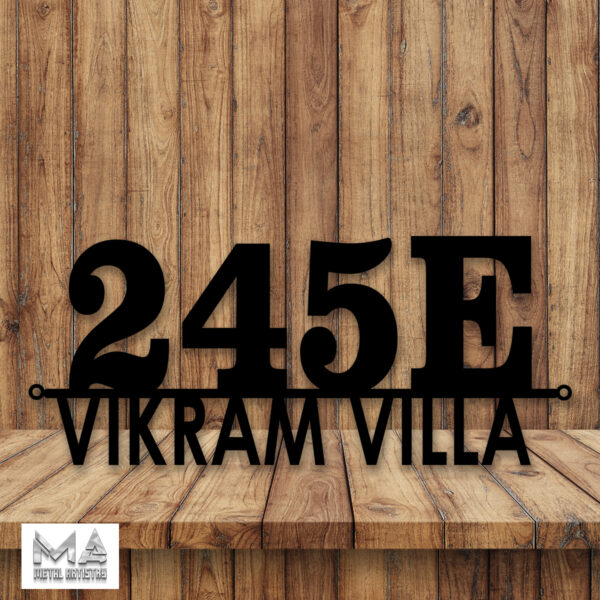 Home Out Door Number and Name  Steel plate