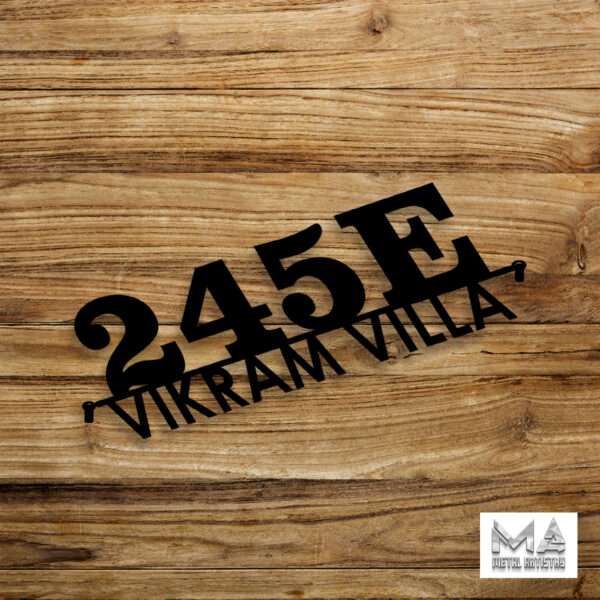 Home Out Door Number and Name  Steel plate
