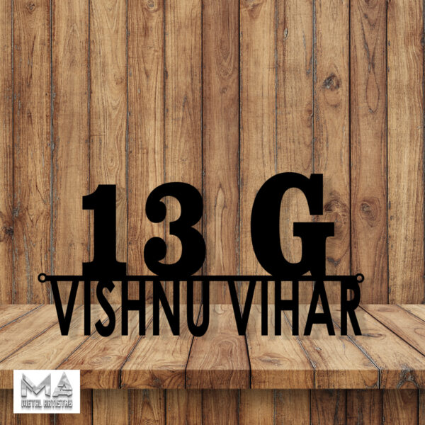 Home Out Door Number and Name  Steel plate