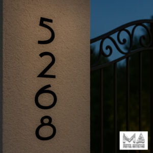 5 inch Modern House Numbers - Contemporary Minimalist Address Sign - Large Door Number - (A-Z/0-9)
