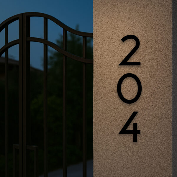 5 inch Modern House Numbers - Contemporary Minimalist Address Sign - Large Door Number - (A-Z/0-9)