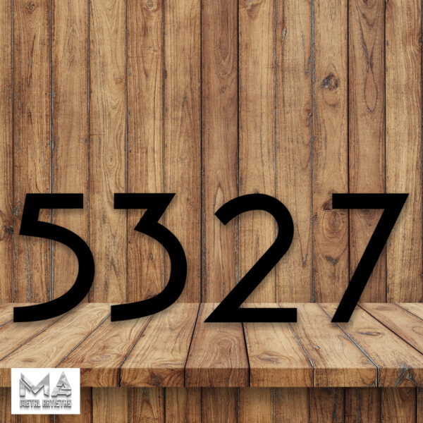 5 inch Modern House Numbers - Contemporary Minimalist Address Sign - Large Door Number - (A-Z/0-9)