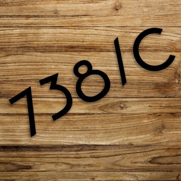 5 inch Modern House Numbers - Contemporary Minimalist Address Sign - Large Door Number - (A-Z/0-9)